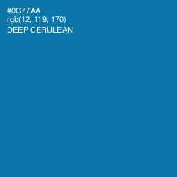 #0C77AA - Deep Cerulean Color Image